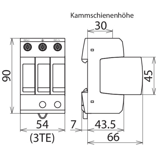 952510 Dehn Überspannungsableiter Typ 2 DEHNguard M Mehrpolig für PV Anlagen bi Produktbild Additional View 2 L