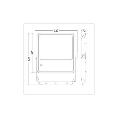 96635308 THORN LEO FLEX IP66 300W 840 PC ASYM. Produktbild Additional View 1 L