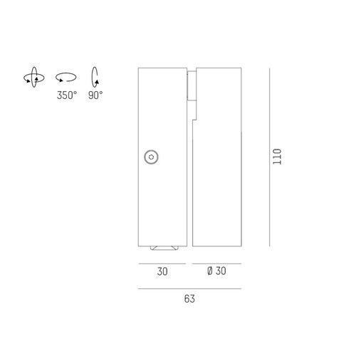 472-40033600 Molto Luce ANIO W schwarz Wandleuchte 3W 2700K Produktbild Additional View 1 L