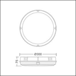 96635290 THORNeco LARA VARIOFLEX 300 2200 BEZEL TRIM WH Wandleuchte Produktbild 1 S