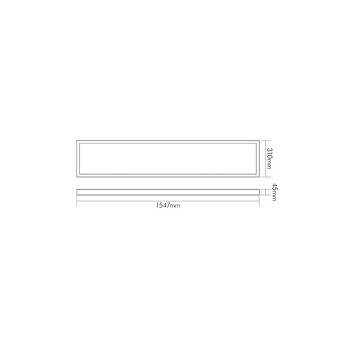 2810990 Eltropa EAPB LED Aufbauleuchte 45W 4000K 5500lm 1547x31cm nicht dimmbar Produktbild Additional View 1 L