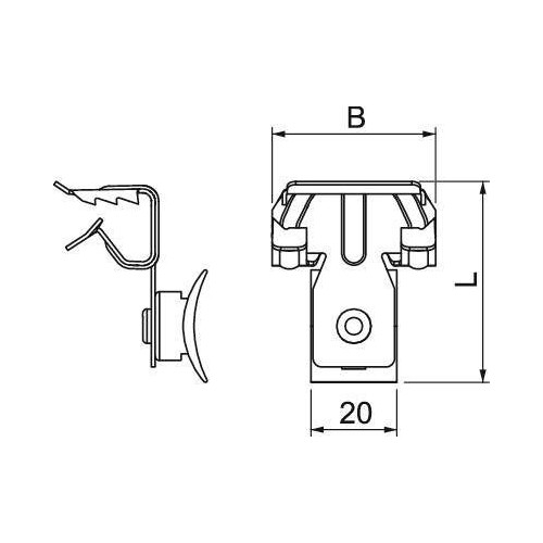 1483641 Obo BCCT 2 4 L240 Trägerklammer mit Kabelbinder 240mm 2 4mm Stahl Zinkl Produktbild Additional View 1 L