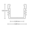 113094 Isoled LED Aufbauprofil SURF12 Aluminium Produktbild Additional View 1 S