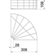 6002376 Obo GRB 90 130 G Gitterrinnenbogen 90° 105x300 Stahl gal Produktbild Additional View 1 S