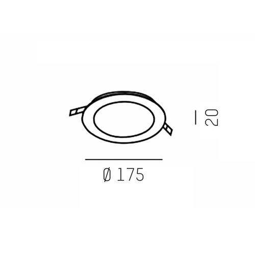 139-0011280003005 Molto Luce MOON ROUND LED 12W 3000K 1730lm 175x54 DA160mm Produktbild Additional View 1 L