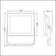 96635647 Thorn LEONIE VARIOFLEX IP65 40W LED Fluter einstellbar 3000K,3500K,4000K Produktbild Additional View 1 S