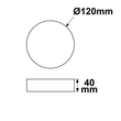 115495 Isoled LED Deckenleuchte weiß 8W 120mm ColorSwitch 2700|3000|4000K dimm. Produktbild Additional View 1 S