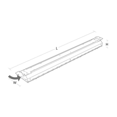 8246094322 SG Leuchten ARENA SPORT Medium 1200 Weiss 89W LED 4000K Ra80, o Produktbild Additional View 1 L