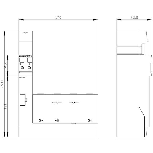 3VA9214-0RS20 Siemens Differenzstrom Schutzgerät RCD510 Basic RCD Typ A seit Produktbild Additional View 2 L