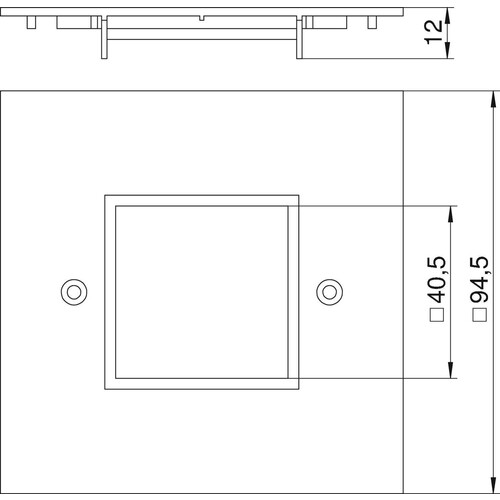 6109841 Obo VH P4 RW Abdeckplatte 1 fach Modul 45 95x95mm Polyamid reinweiß 9010 Produktbild Additional View 1 L