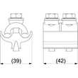 19-SL37.27 GT Parallel Abzweigklemme Al/Cu 6-95 / Al/Cu 6-95mm² Produktbild Additional View 1 S