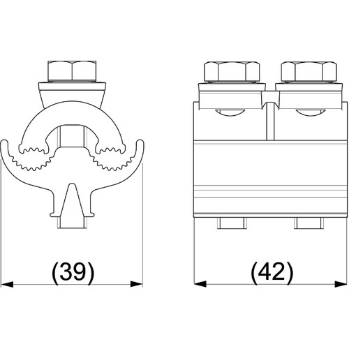 19-SL37.27 GT Parallel Abzweigklemme Al/Cu 6-95 / Al/Cu 6-95mm² Produktbild Additional View 1 L