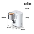 0X13211066 Braun KF1500WH PurShine Filterkaffeemaschine Silber/weiß Produktbild Additional View 1 S