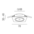 MY-6885-SWW Leuchtwurm LED EINBAUSTRAHLER   230Vquadratisch/schwen Produktbild Additional View 1 S