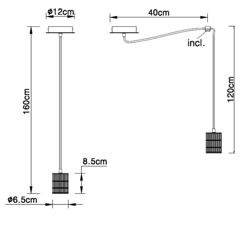 115047 Isoled Hängeleuchte Metall schwarz Produktbild Additional View 1 L