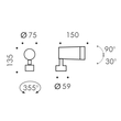 851-s1660w24 Molto Luce AUFBAUSTRAHLER anthrazit LED Produktbild Additional View 1 S