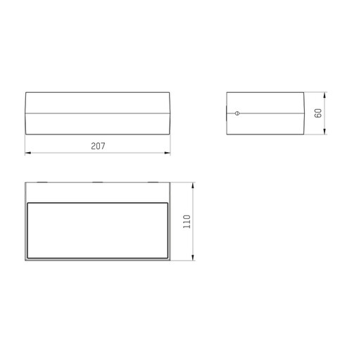 100-02190110 Tecnico PARE W WANDAUFBAULEUCHTE anthrazit LED Produktbild Additional View 1 L