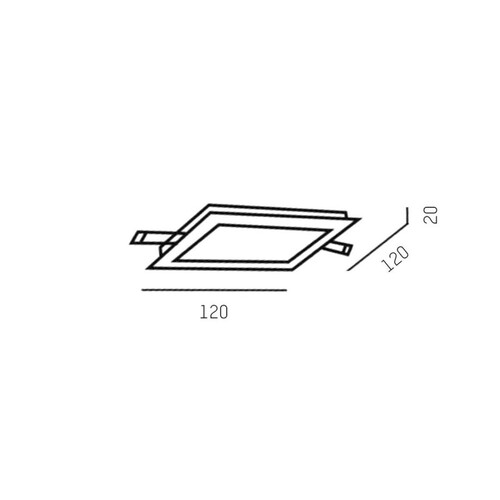 139-0030680004005 Tecnico MOON SQUARE R DECKENEINBAULEUCHTE weiß matt LED 6W Produktbild Additional View 1 L