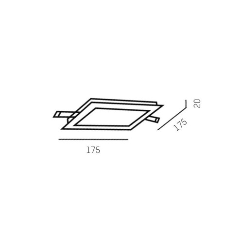 139-0041280003005 Tecnico MOON SQUARE R DECKENEINBAULEUCHTE weiß matt LED 12W Produktbild Additional View 1 L