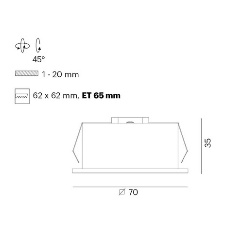 472-30019560 Tecnico LIRO R EINBAUSTRAHLER weiß schwarz LED 6W Produktbild Additional View 1 L