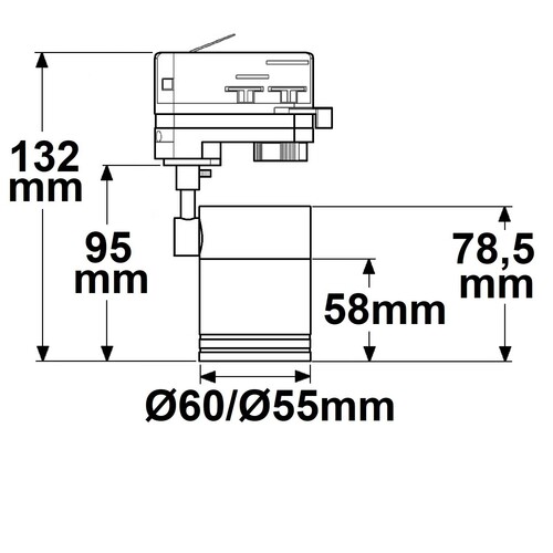 115505 ISOLED 3Phasen GU10 Strahler schwarz matt Produktbild Additional View 1 L