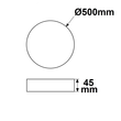 115201 Isoled LED Deckenleuchte PRO weiß, 36W Produktbild Additional View 1 S