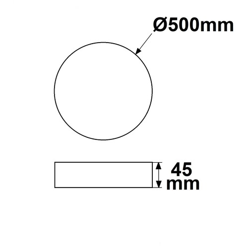 115201 Isoled LED Deckenleuchte PRO weiß, 36W Produktbild Additional View 1 L