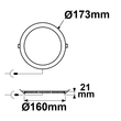 115463 Isoled LED Downlight 12W 3000K rund CRI90 Produktbild Additional View 1 S