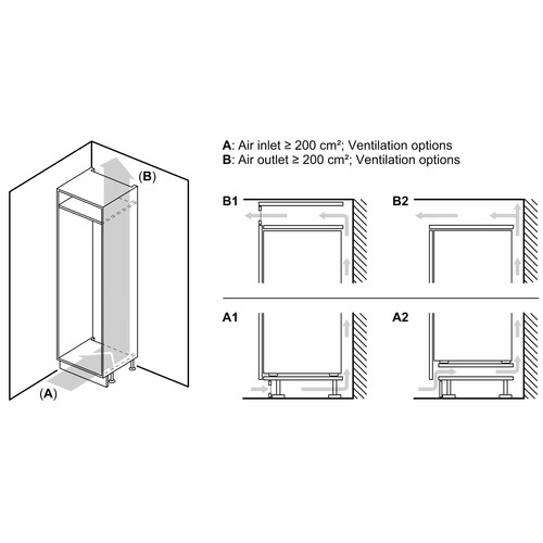 KIR21VFE0 Bosch Einbau-Kühlautomat 88 x 56 cm Flachscharnier Produktbild Additional View 5 L