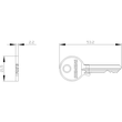 3SU1950-0FN80-0AA0 Siemens Schlüssel für Schlüsselschalter Siemens, Schließnumme Produktbild Additional View 1 S