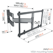 TVM 5845 Vogels TV-Wandhalterung 55-100" schwenk-neigbar 600x400 max.55kg schwarz Produktbild Additional View 2 S