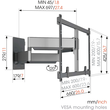 TVM 5855 Vogels TV-Wandhalterung 55-100" schwenk-neigbar 600x400 max.75kg schwarz Produktbild Additional View 2 S