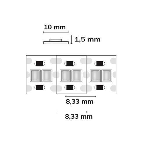 115698 Isoled LED CRI923/960 24V 10W+10W weißdynamisch Produktbild Additional View 1 L