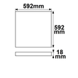 115896 Isoled Infrarot Panel PREMIUM Professional 300, 592x592mm, 285W Produktbild Additional View 1 S