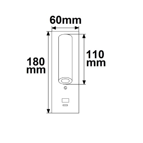 115640 Isoled LED Leseleuchte, 3W, schwarz, mit USB A Ladebuchse, warmweiß Produktbild Additional View 1 L