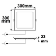 115601 Isoled LED Downlight, 24W, eckig ultraflach weiß, 300x300mm, Colorswitch Produktbild Additional View 1 S