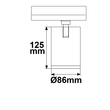 115130 Isoled 3 PH Schienen Strahler, 35W, 38°, weiß matt, 4000K, CRI90 Produktbild Additional View 1 S