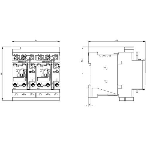 3RA2327-8XB30-1BB4 Siemens Wendekombination AC 3, 15kW/400V DC24V  Produktbild Additional View 2 L