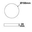 115809 Isoled LED Umrüstplatine 168mm, 16W, mit Haltemagnet, warmweiß Produktbild Additional View 1 S