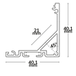 115280 Isoled LED Eckprofil CORNER20n Aluminium eloxiert, 200cm Produktbild Additional View 1 S