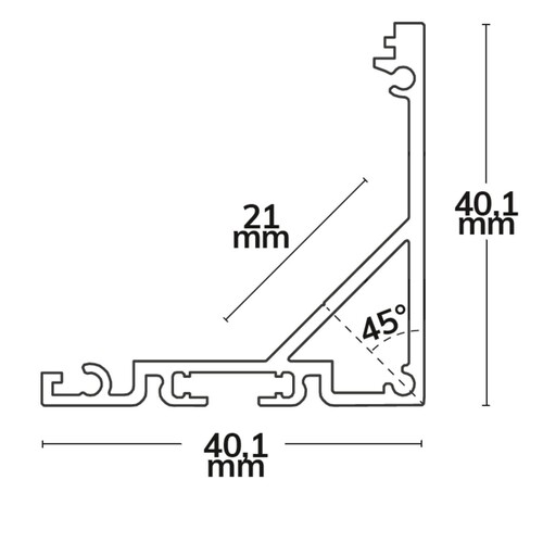 115280 Isoled LED Eckprofil CORNER20n Aluminium eloxiert, 200cm Produktbild Additional View 1 L