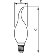 44949700 Philips Lampen MAS LEDCandleDT3.4 40W E14927 BA35CL G Produktbild Additional View 1 S