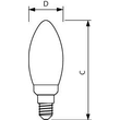 44957200 Philips Lampen MAS LEDCandleDT5.9 60W E14 927 B35 CL G Produktbild Additional View 1 S