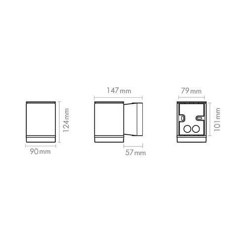 623727 SG Leuchten ECHO DECO graphit 1 X GU10 (ohne LM) Produktbild Additional View 1 L