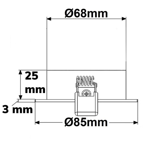 115692 Isoled Einbaurahmen rund, Lochausschnitt 68mm, weiß, für GU10/MR1 Produktbild Additional View 1 L