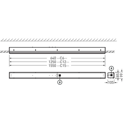 8180940 Trilux 4401 G2 C15 DW IP 25 840 ET Produktbild Additional View 2 L