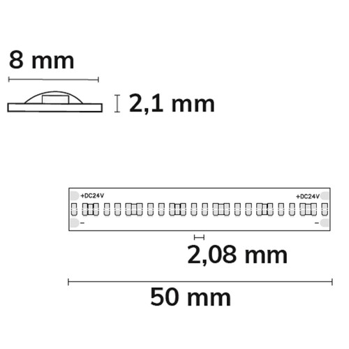 115775 Isoled LED COB930 Linear Flexband, 24V, 8W, IP20, 3000K, 480 LED Produktbild Additional View 1 L