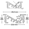 114818 Isoled LED Einbauprofil FURNIT6 D Aluminium schwarz RAL 9005, 200cm Produktbild Additional View 1 S