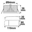 114138 Isoled LED Einbaustrahler Sys 90, 12W, weißdynamisch 3000 4000K, Push/DAL Produktbild Additional View 1 S