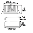 114138 Isoled LED Einbaustrahler Sys 90, 12W, weißdynamisch 3000 4000K, Push/DAL Produktbild Additional View 2 S